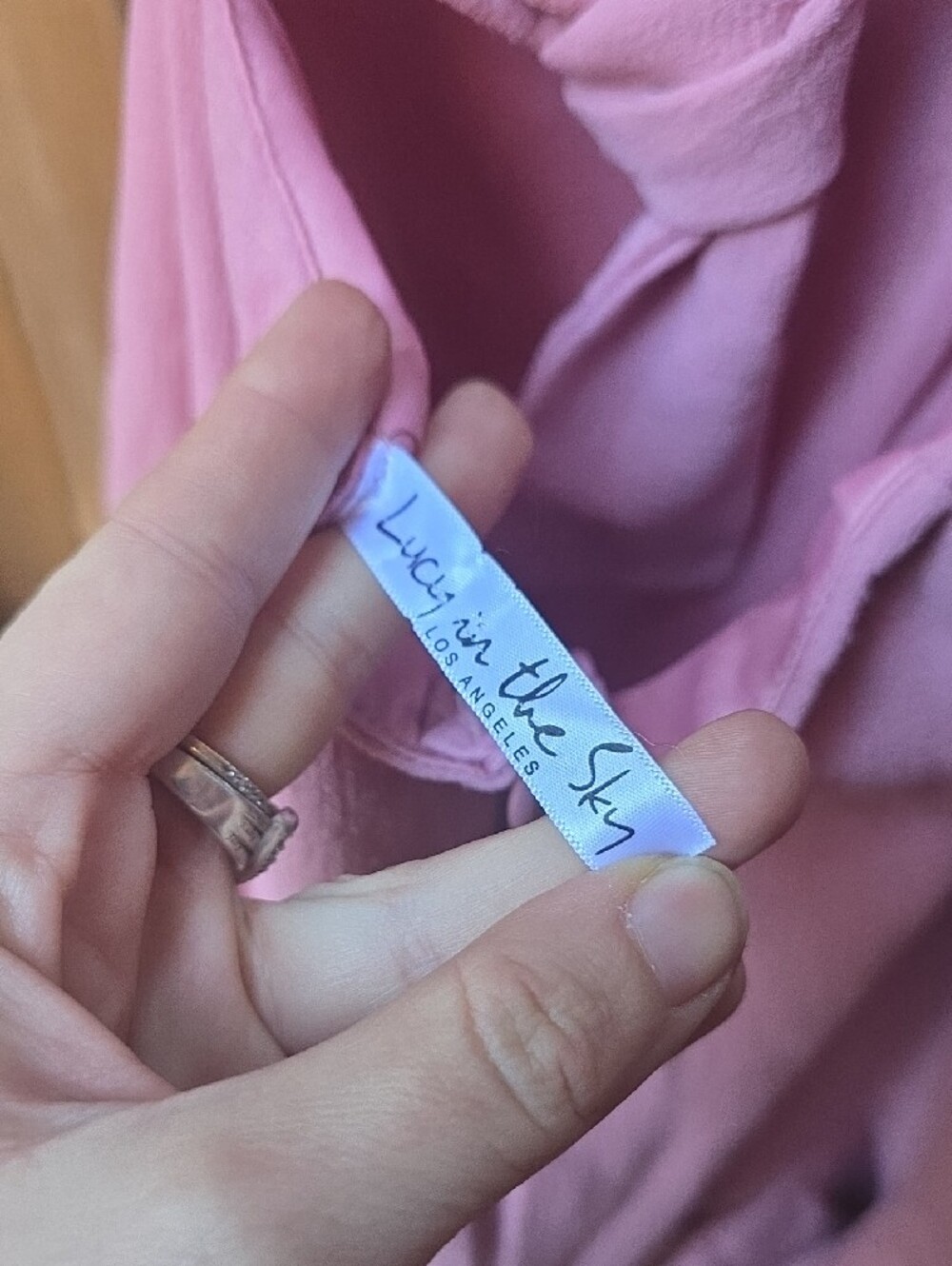 Pink Spaghetti Strap Ruffle Hem Dress - Picture 3 of 3
